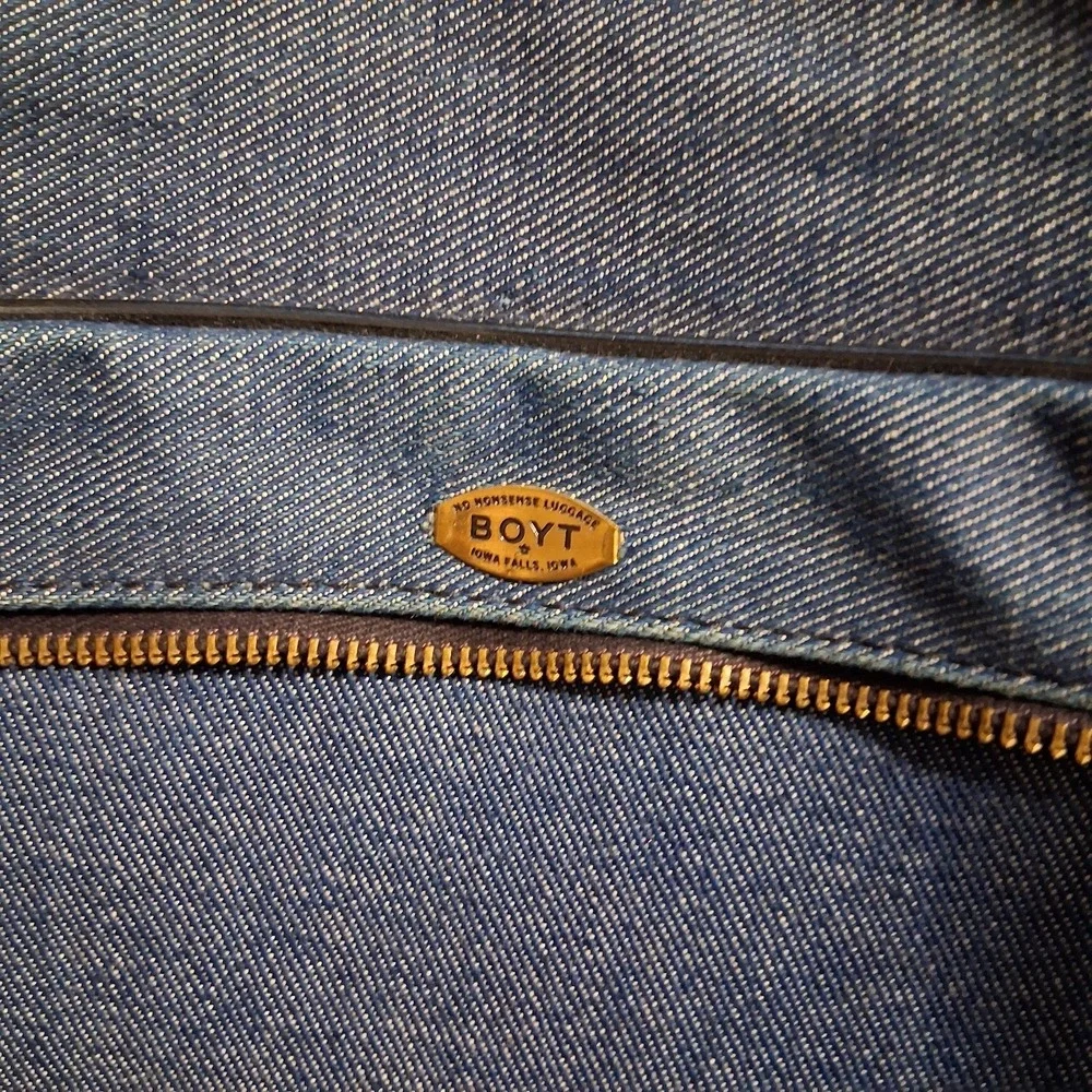 Boyt American Flag Denim Luggage VGUC‎ High Quality Classic
